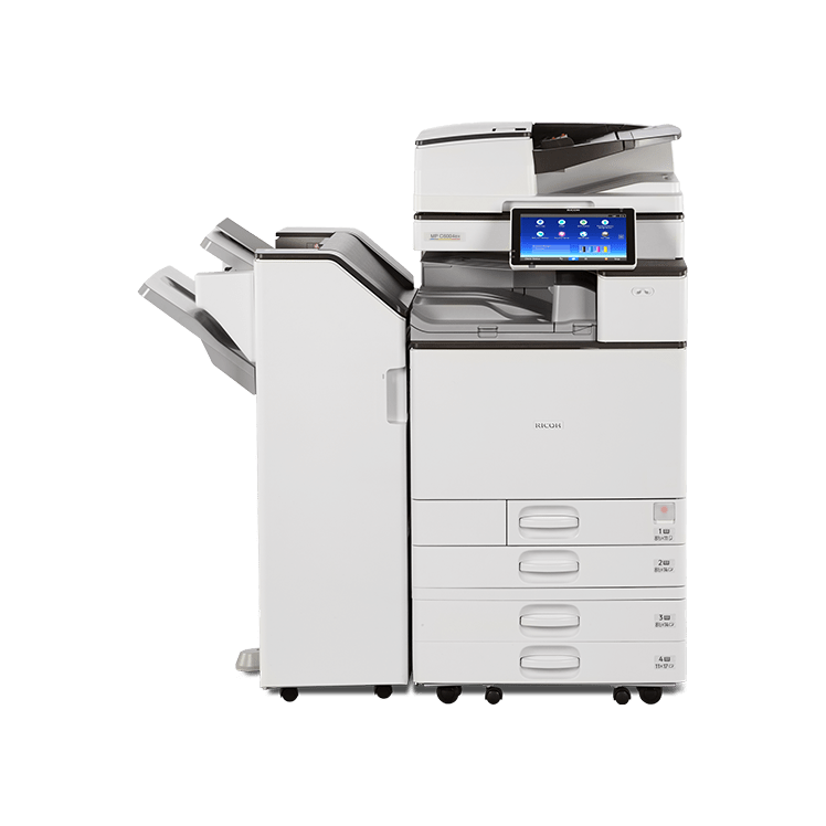 Ricoh MP C5504Ex Multifunction Color Laser Copier Only 76K Meter 12 x 18 - Maple Copiers Inc.