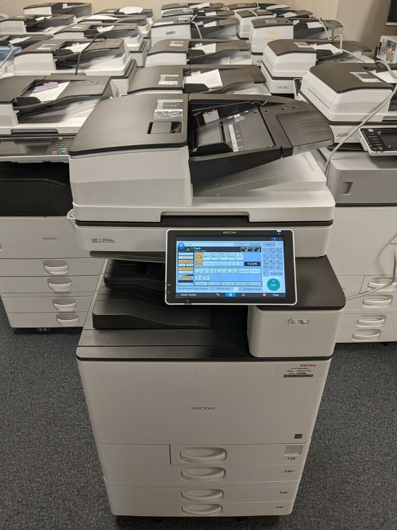 Ricoh MP C3004 All-In-One Color Laser Printer Off-Lease 11x17 45PPM