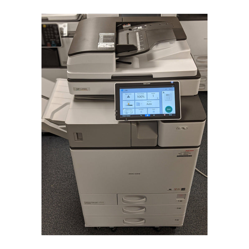 Ricoh MP C2504 Multifunction Color Copier Only 46K Meter 12 x 18 - Maple Copiers Inc.