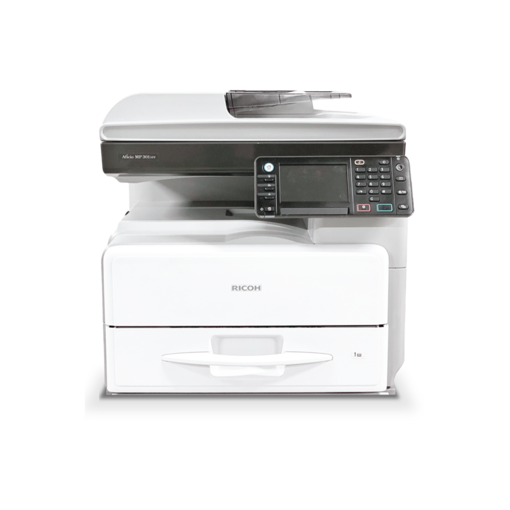 Ricoh MP 301 B/W Laser Multifunction Printer Desktop Refurbished A4 80K
