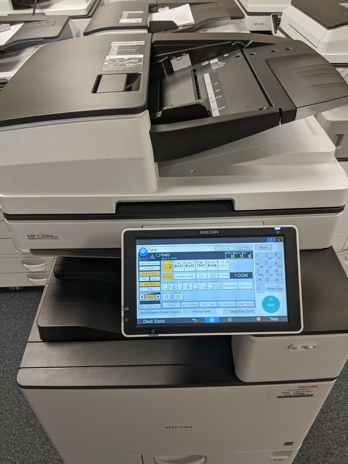 Ricoh MP C3004 Multifunction Color Laser Printer - Copier - Scanner ...