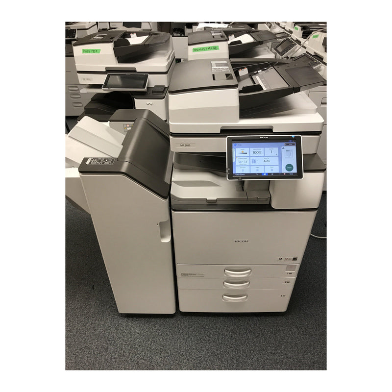 Ricoh MP 5055 Repossessed Monochrome Multifunction Printer with 4 trays (Newest Model) AirPrint 11 x 17
